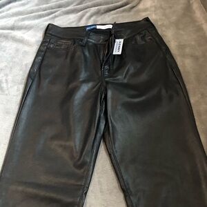 Old Navy High-Rise Black Faux Leather Pants